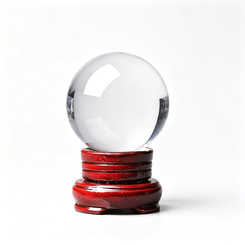 Boule de cristal de quartz naturel clair de 80mm pour la lithothérapie par NIBHZ