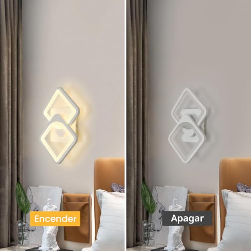 Apliques de pared LED regulables con diseño cuadrado para un salon moderno 5