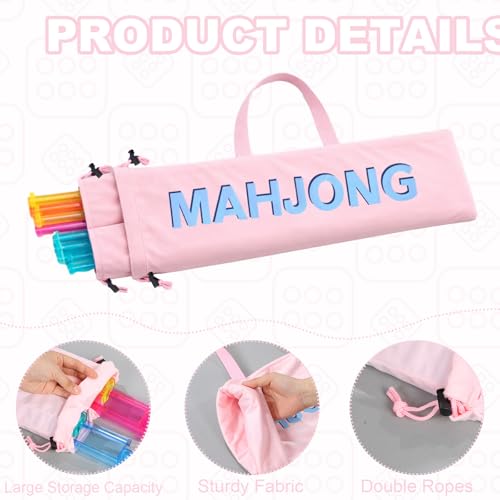 Bolsa para guardar racks Mahjong con asas y cierre miniatura 3