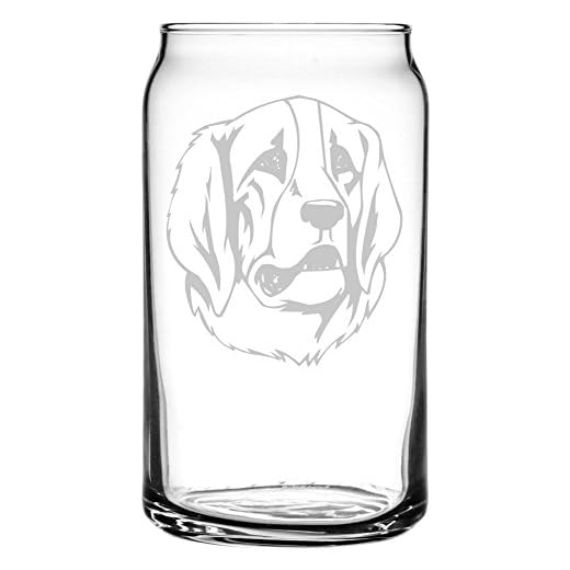 Pyrenean Mastiff Dog Personalized Custom Etched All Purpose 16oz Can Glass