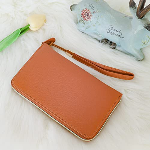 Pendely Cash Envelope Wallet - Budget Wallet With Cash Envelopes,All In One Money Wallet Organizer For Women Cash Budgeting With Monthly Budget Cards & Yearly Budget Planner Sheet Rfid Blocking(Brown) #TOP4