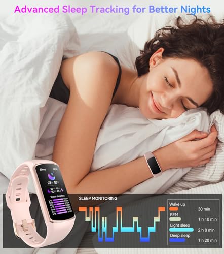 Smart Watch Fitness Tracker mit 24/ 7 Herzfrequenz, Blutsauerstoff Blutdruckmessgerät Schlaftracker 120 Sportmodi Aktivitätstracker Schritt Kalorienzähler IP68 Wasserdicht für Android iPhone-7