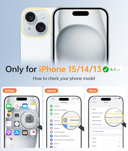 Image of FNTCASE for iPhone 15 Case: for iPhone 14 Case & iPhone 13 Case [Compatible with Magsafe] Translucent Matte Cases with [Screen Protector] Military Grade Shockproof Protective Phone Cover - Gray