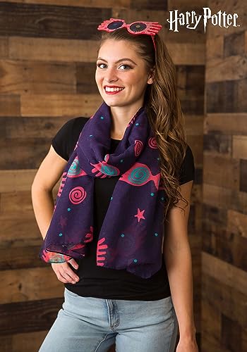 Harry Potter Luna Lovegood Spectrespecs Glasses Lightweight Costume Scarf for Adults and Kids2