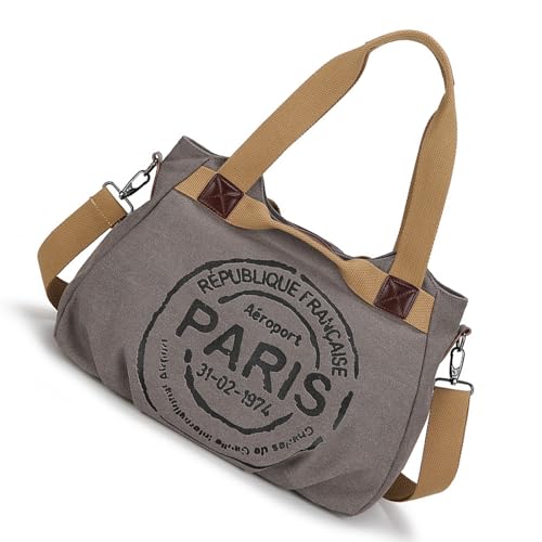 Sac à bandoulière lettré en toile épaisse mode urbaine