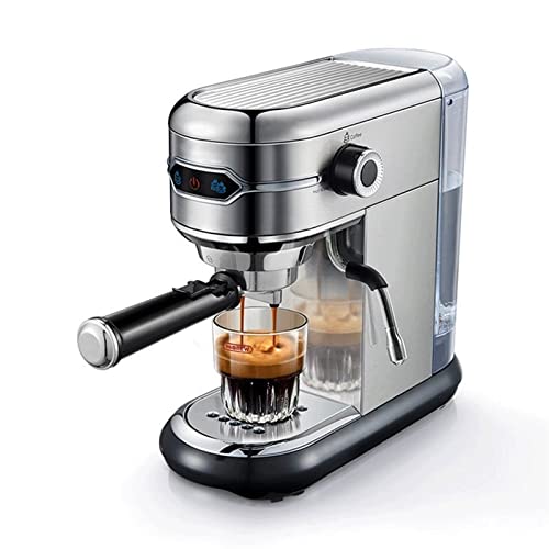GLJTUO Kaffeemaschine Kaffeekanne Edelstahl Kaffeemaschine Halbautomatisch Schlank Cappuccino Maschine Heißes Wasser