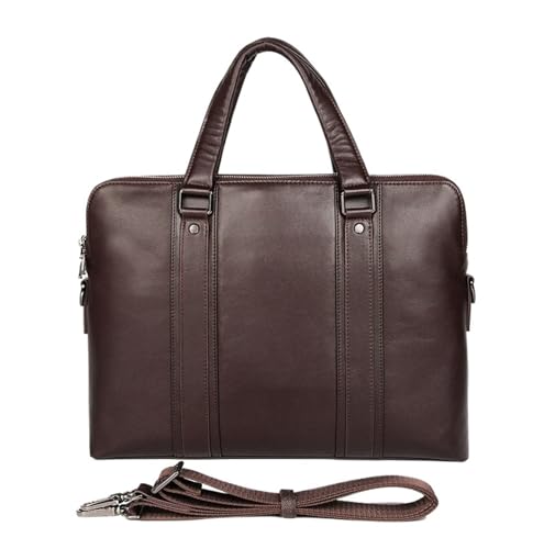 Maletín de negocios de cuero premium: elegancia y distinción para tu portátil de 15,6"