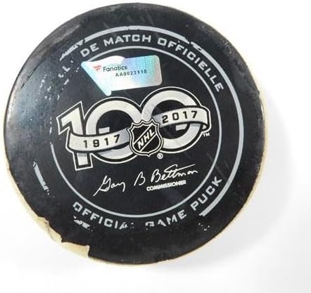 2017 Arizona Coyotes vs. LA Kings Game Used Puck 11-24-17 AA0023119 - NHL Unsigned Game Used Pucks