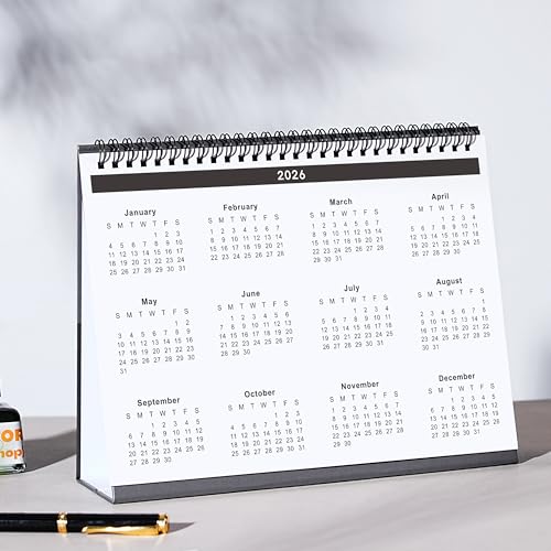 Calendrier de bureau 2025 de janvier à décembre calendrier à rabat debout de table - 7