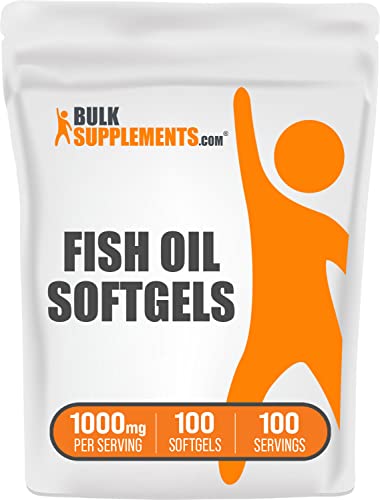 BulkSupplements.com Fish Oil 1000mg Softgels - Fish Oil Supplement - Fish Oil Omega 3 Supplement - Fish Oil Pills - 1 Fish Oil Softgels per Serving (1000mg) - 100-Day Supply (100 Softgels) BulkSupplements.com Fish Oil 1000mg Softgels - Fish Oil Supplement - Fish Oil Omega 3 Supplement - Fish Oil Pills - 1 Fish Oil Softgels per Serving (1000mg) - 100-Day Supply (100 Softgels)