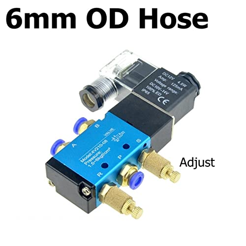 Électrovanne pneumatique haut rendement 220V et connecteur 6mm - 3