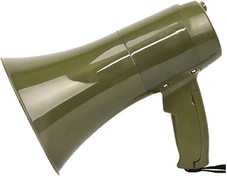 SAAKO Portable Bullhorn Megaphones 15w High Power with Led Lighting Bullhorn Speaker Adjustable Volume Control Handheld Amplifier Trumpet Lightweight