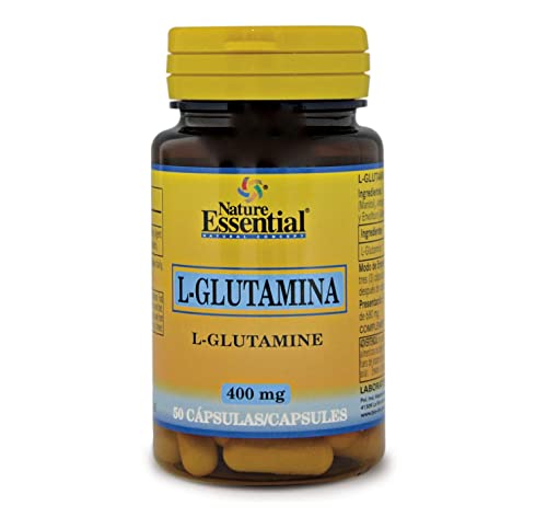 Nature Essential - L-Glutamina 400 Mg - 50 Cápsulas - Ayuda Al Correcto Estado Celular Y A La Reparación Del Tejido - Favorece El Sistema Inmunológico