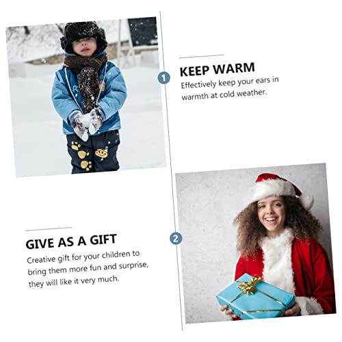 Orejeras infantiles de invierno para paseos navideños con diseño unicornio 2