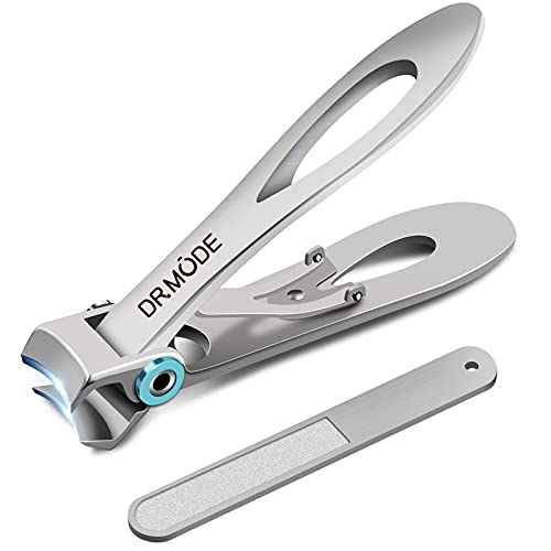 Nail Clippers for Thick Nails - DRMODE 15mm Wide Jaw Opening Extra Large Toenail Clippers Cutter with Nail File for Thick Nails, Heavy Duty Fingernail Clippers for Men, Seniors