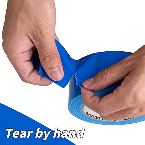 Image of Oleitodh 6 Pack Blue Duct Tape Heavy Duty,8.3 Mil Thickness,2 Inches x 30 Yards,Strong Industrial Strength,Flexible,No Residue,Waterproof and Tear by Hand,Multi-Use for Indoor & Outdoor Repairs