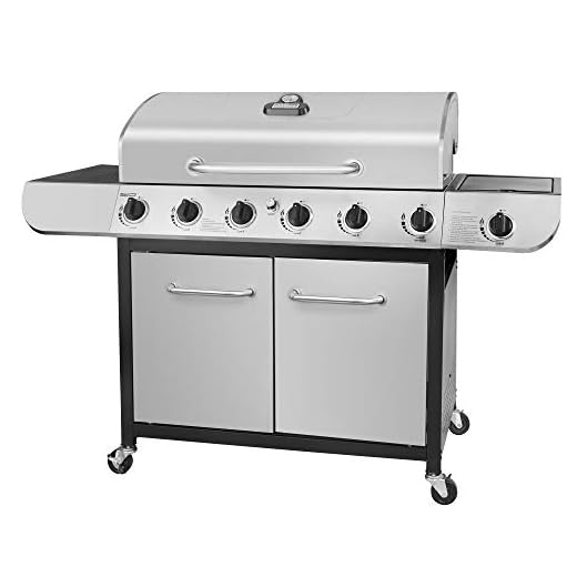 Royal Gourmet SG6002 Cabinet Propane Gas Grill, 6-Burner, Stainless Steel