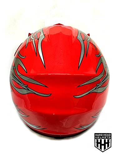 Smartdealsnow Youth Dot Helmet Red/Flame Color Dirt Bike Style Youth Model (Large) This Product Complies With Fmvss 218 #TOP1