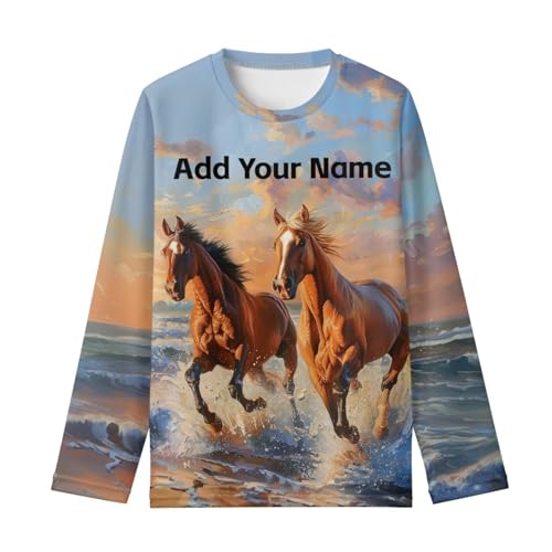 Image of Long Sleeve Shirts for Girls Casual Crewneck Tops Fall Winter Outfits for 3-16 Years Old