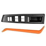 Car Door Window Switch Bezel Trim, Driver Left Side Compatible with Toyota Yaris L LE SE 4 Doors Sedan 2012 2013 2014 Replaces 74232-52550-C0, Window Control Panel Cover (Driver's Side)