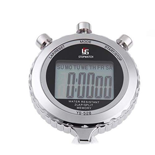 CLISPEED Croná´metro Esportivo Digital de Metal Croná´metro Silencioso Handheld Lcd Timer Digital á 