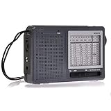 WSMLA Compacta Am Radio FM, radios portátiles, Receptor Mundial de la Ayuda FM Am SW de Varias Bandas del Receptor de Radio multibanda for Hacer Footing waliking y Viajar