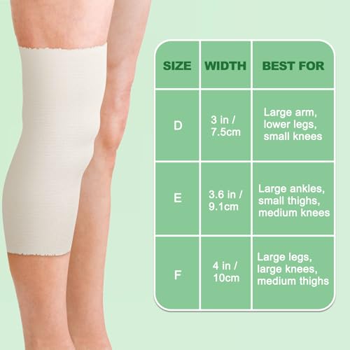 Image of Elastic Tubular Support Bandage, Stockinette Tubing for Arm, Legs, Knees, Compression Tube Bandage Roll for Tissue Support 3.6 inch x 11 yd (Size E)