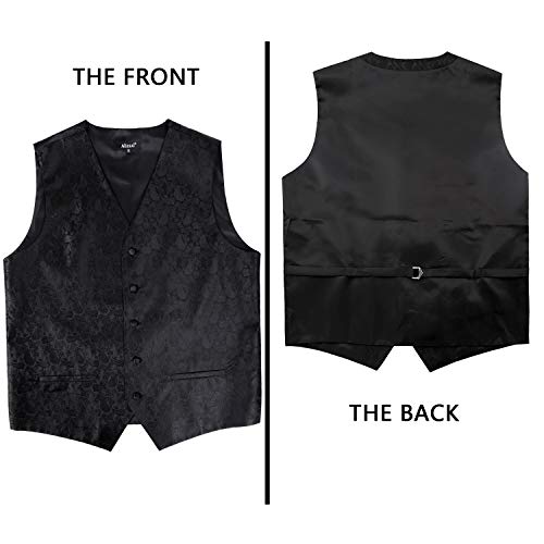 Mens Classic 2 Pcs Paisley Jacquard Suit Vest Set2