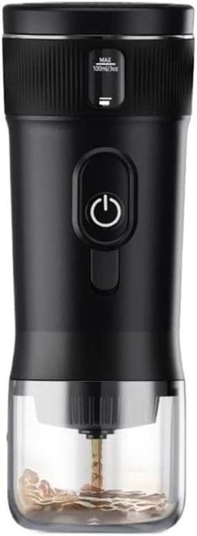 Portable Coffee Machine, Car Heating Portable Fully Automatic Capsule Coffee Machine Capsule Coffee Powder Universal,for Outdoor Travel Picnic