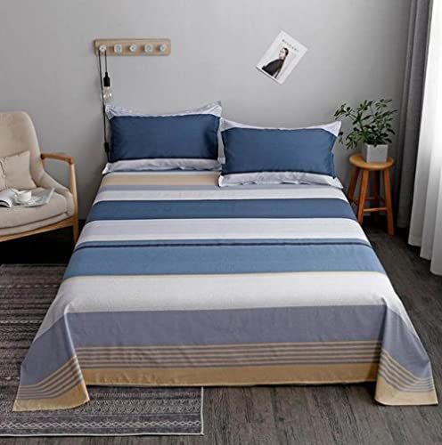 Parure drap plat 180x230 cm polycoton avec 2 taies d'oreiller lit - 2