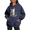 Zaswen Sudadera con capucha de gran tamaño para mujer, diseño gráfico simple, lindo, para otoño, invierno, cálida, manga larga, vintage, con bolsillos