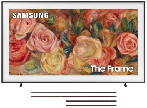 Samsung QN65LS03DAFXZA 65 Inch The Frame 4K Smart Quantum HDR TV with a Samsung VG-SCFA65BWB 65 Inch The Frame Customizable Bezel - Modern Brown (2024)