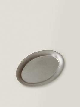 WENSHUO Oval Stainless Steel Snack Plates, 2-Piece SetS 7.9 x 5.9 in