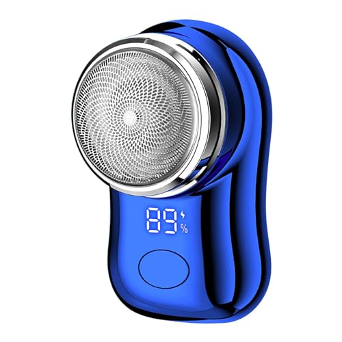 ミニメンズ電気シェーバー、ポケットサイズ防水カミソリ洗えるポータブル口ひげトリマー、充電式ヘアシェービングマシン、父の日ギフト