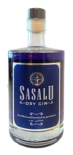 Sasalu DRY GIN - 0,5 L - 42% Vol. - Farbwechsel - ÄNDERT DIE FARBE von Blau zu Violett bei Zugabe von Tonic Water…