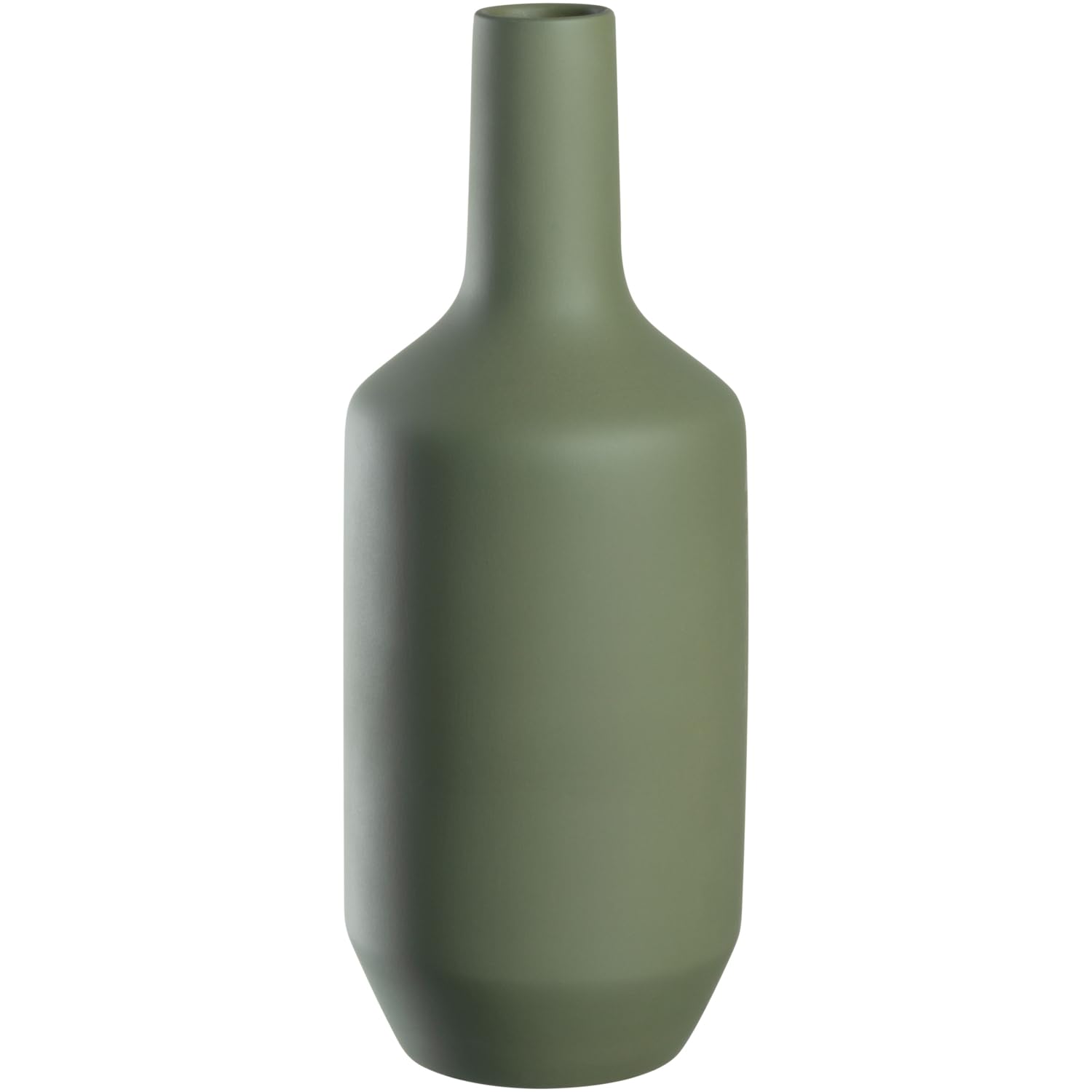 LEONARDO HOME Milano Keramikvase, 1 Stück, Moderne Vase aus Keramik, Dekovase für kunstvolle Blumen-Bouquets, Elegante Blumenvase, Hingucker als Dekoration, Höhe 40 cm, grün, 026821