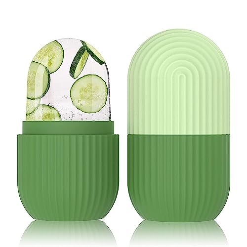 Image of ESZAZX Ice Roller for Face Massager | Cooling Facial Roller for Men & Women | Reduces Puffiness, Dark Circles & Swelling | Reusable, Durable Tool for Glowing Skin (Green)