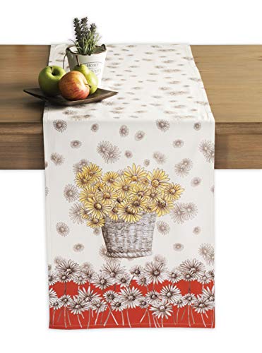 Maison d' Hermine Table runner 100% Cotton Single Layer Table Runners 230 CM long for Christmas Decorations Home Kitchen Dining Party Wedding Bridal Shower (Bagatelle