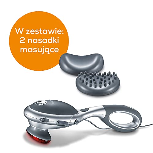 Beurer MG 70 urządzenie do masażu na podczerwień, do masażu pleców, karku, ramion, nóg, dwóch różnych nakładek, funkcja ogrzewania na podczerwień