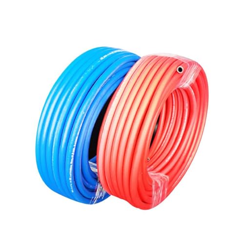 RSBFER Tuyau de soudage Double oxygène-acétylène 8 mm, Tuyau pour Chalumeau oxycoupeur pour la découpe et Le soudage du métal, Usage Industriel,5m