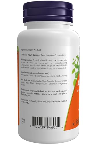 Image of Now Foods Ashwagandha Ext 400Mg 90Vcap