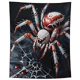 PACUM Manta para Sofá araña - Manta Estampado, Sobrecama Flannel, Manta Suave para Sofá, Cama, Viaje, Sala De Estar 40'*50' （100 * 130cm）