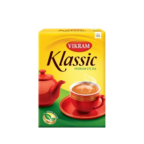 Image of Vikram Klassic Tea - Premium CTC Tea | Authentic Upper Assam & Second Flush Leaves | Strong, Flavorful & Aromatic Blend 250g