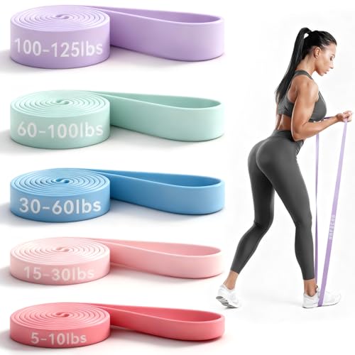 HAPBEAR Pull Up Assistance Bands - Pull Up Bands - Resistance Bands - Exercise Bands Resistance Bands Set of 5 - Workout Bands for Working Out, Stretc
