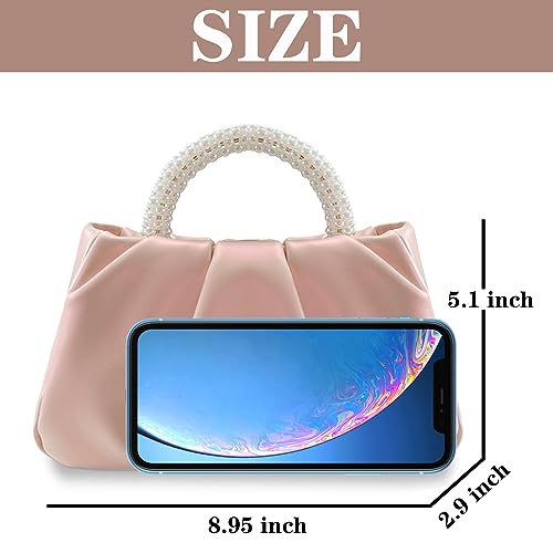 Image of Pearl Clutch Purse for Women, Elegant Evening Handbag and Wedding Guest Bag, Formal Clutch Collection