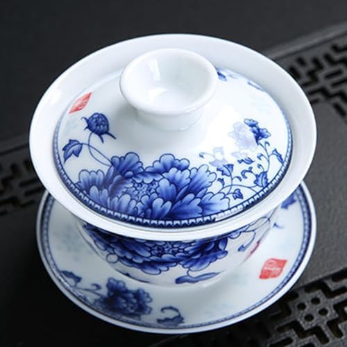Fanquare Peony Gaiwan Chinese Tea Bowl