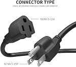 FIRMERST 15 Amplificateur 2 Pieds 14 Étendue 3 Cord d'extension de prise 1875W Noir, 2 Boîtes