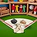 1/12 Scale Miniature Baseball Set (Bat, Glove and Ball),Black Cake Toppers and Dollhouse Accessories,Mini Sports Decor for Desktop Display, DIY Crafts and Collectible Figurines