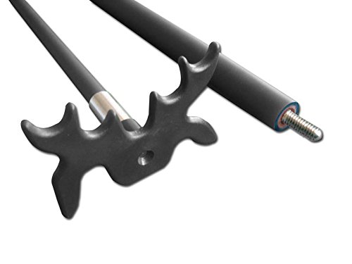 BW 58\" 2 Piece Matte Black Pool Billiard Bridge Stick with Moosehead Bridge - Thumbnail 3