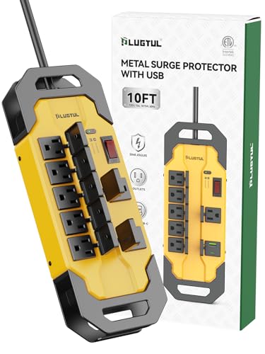 PLUGTUL Heavy Duty Surge Protector with USB Ports